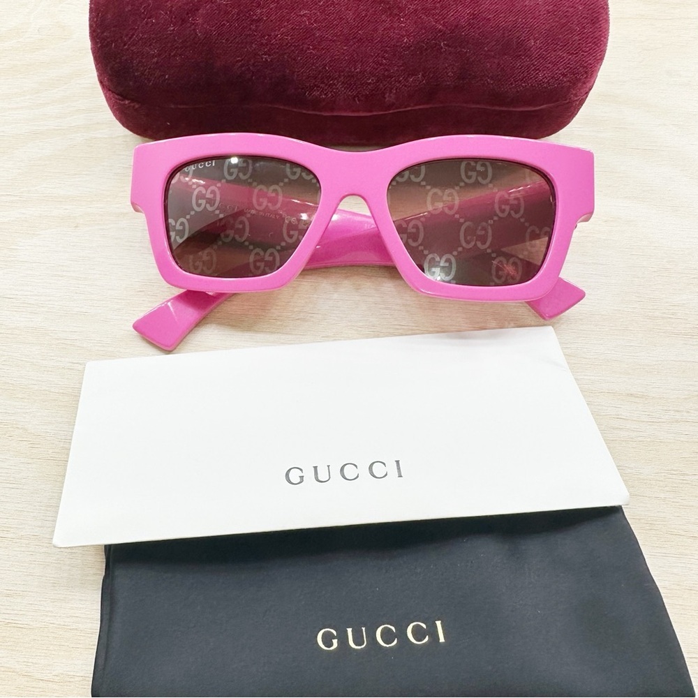 New authentic GUCCI Acetate Square Frame Sunglasses - Picture 3 of 11
